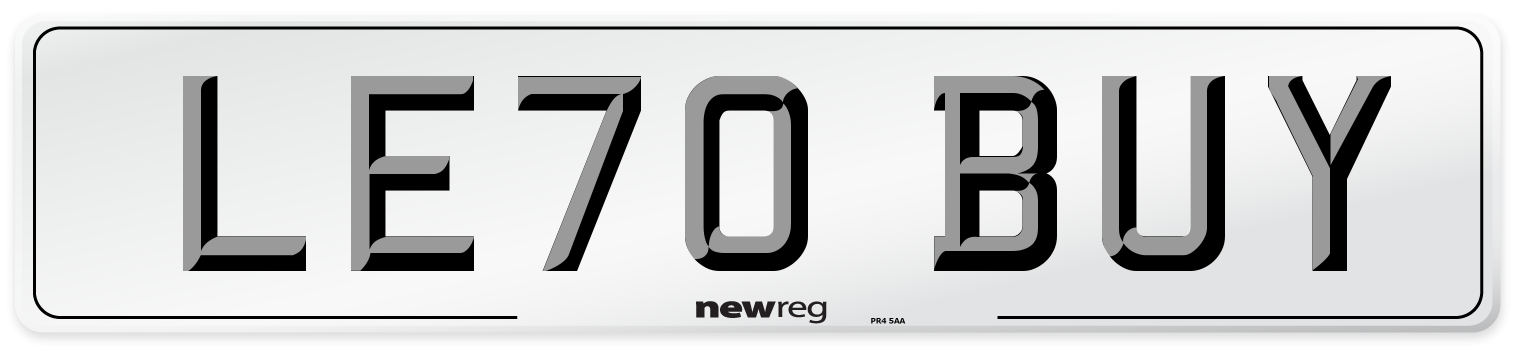 LE70 BUY Number Plate from New Reg